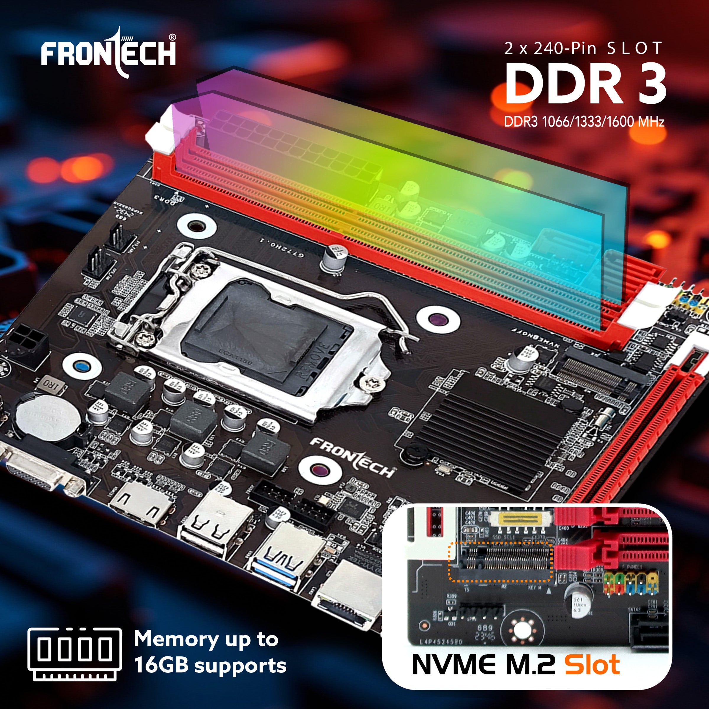 Frontech ProSeries H81 ATX Motherboard - Support Intel | AMD Processor,DDR4 | DDR5,PCIe Slots,LAN, Multiple USB Ports, HDMI | DisplayPort outputs Frontech ProSeries H81 ATX Motherboard - Support Intel | AMD Processor,DDR4 | DDR5,PCIe Slots,LAN, Multiple USB Ports, HDMI | DisplayPort outputs